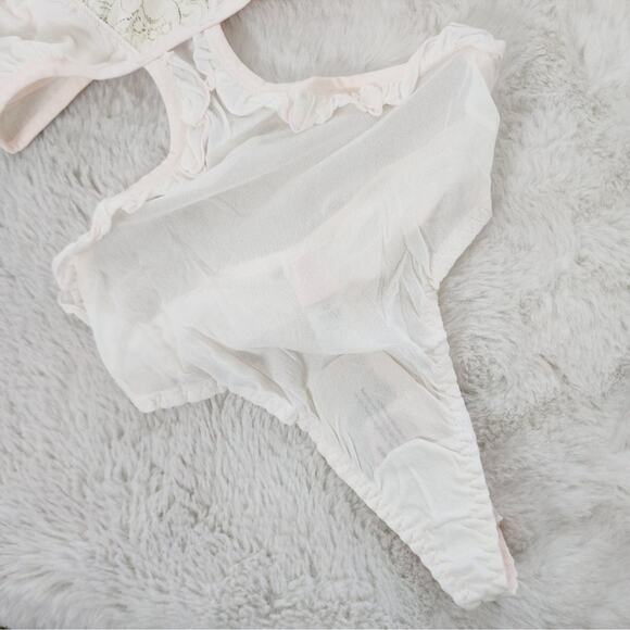 NWT We Are Hah Free People Key To Your Heart Bodysuit La Crème Cream XS S M L - Picture 6 of 9